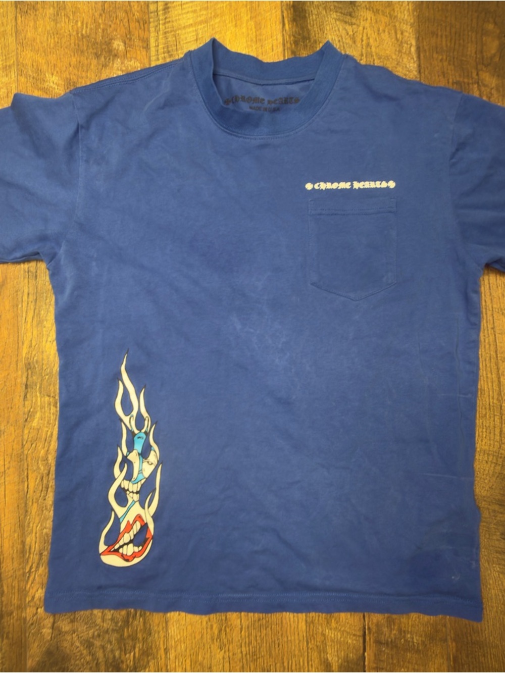 Authentic Chrome Hearts Matty Boy Space Blue Pocket T-Shirt Size M - Rare